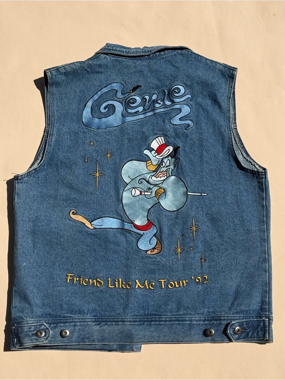 Disney x Cakeworthy Aladdin Genie Denim Vest NWT